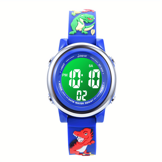 Cartoon Dinosaur LED Watch for Kids - Fun Gift for Boys and Girls
