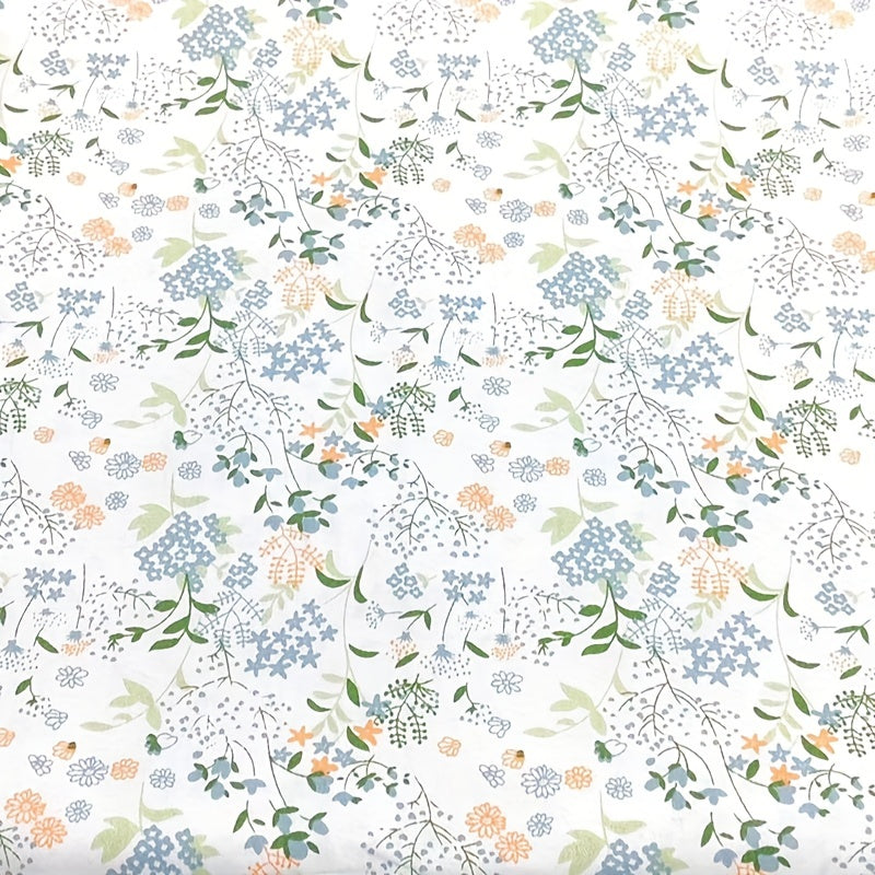 8pcs Cotton Twill Floral Bedding Fabric Spring Summer Print DIY Cloth