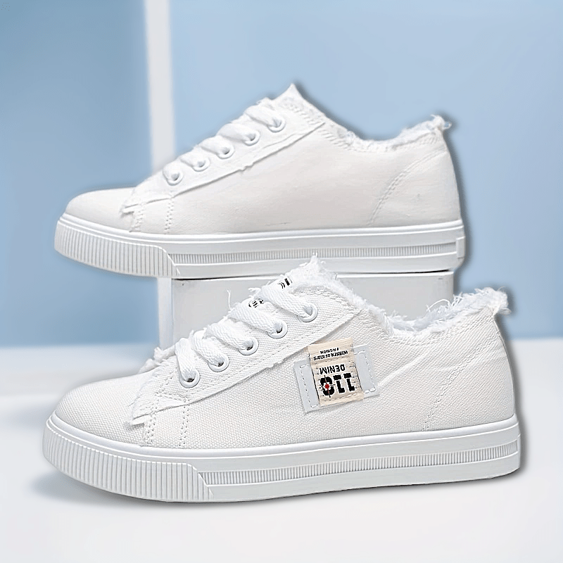 Women's Low Top Canvas Shoes Lace Up Sports Sneakers