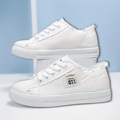 Women's Low Top Canvas Shoes Lace Up Sports Sneakers