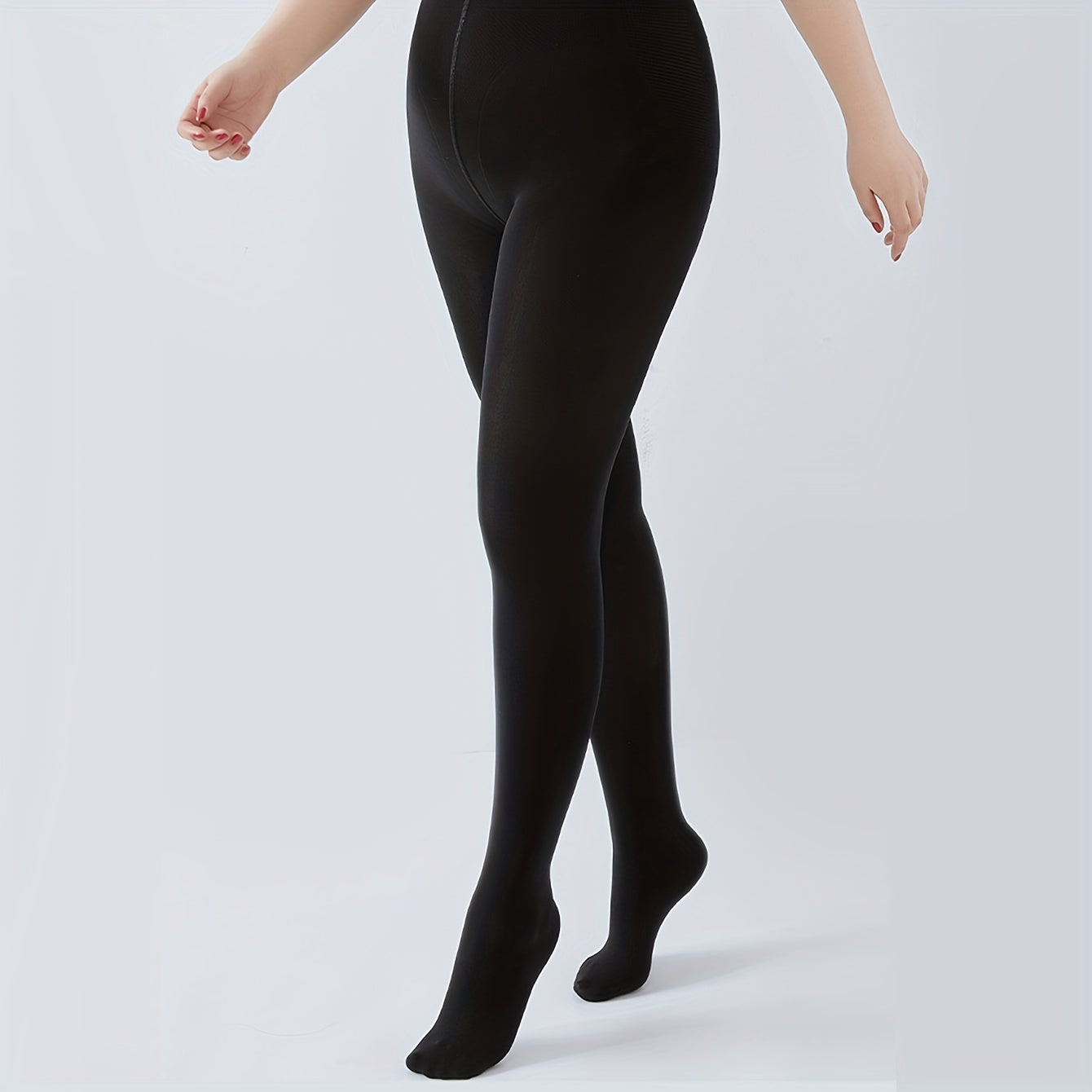Plush Lined Tights High Waist Elastic Slim Leggings