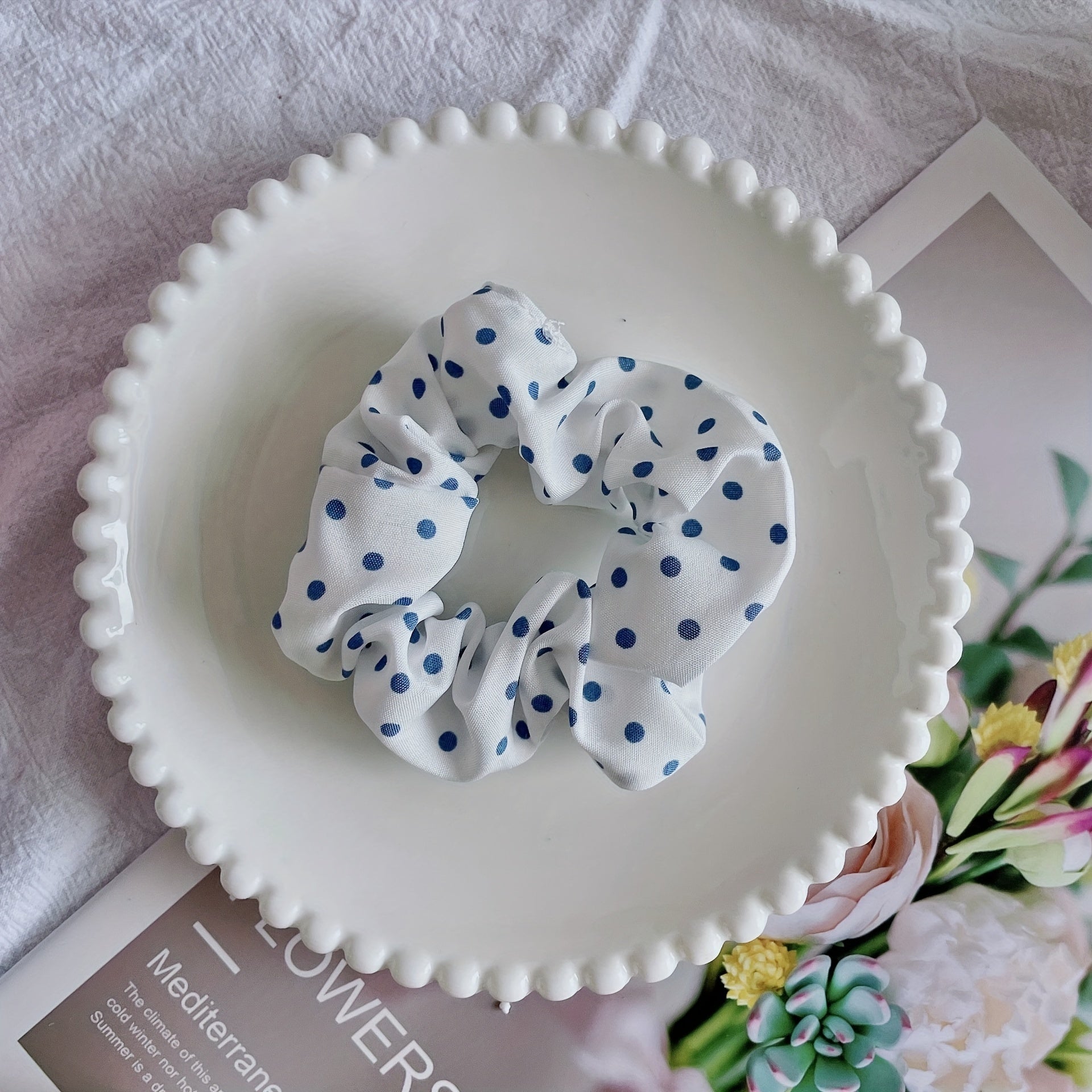 Fruit Print Scrunchies Hair Tie Love Heart Hair Rope Hair Ring