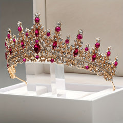Rhinestone Headband Alloy Crown Wedding Prom