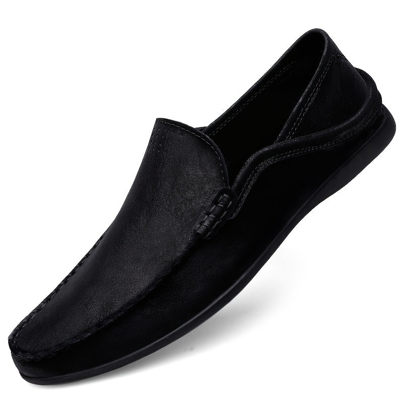 Men's Leather Loafer Shoes Casual Slip On Lightweight Moccasin