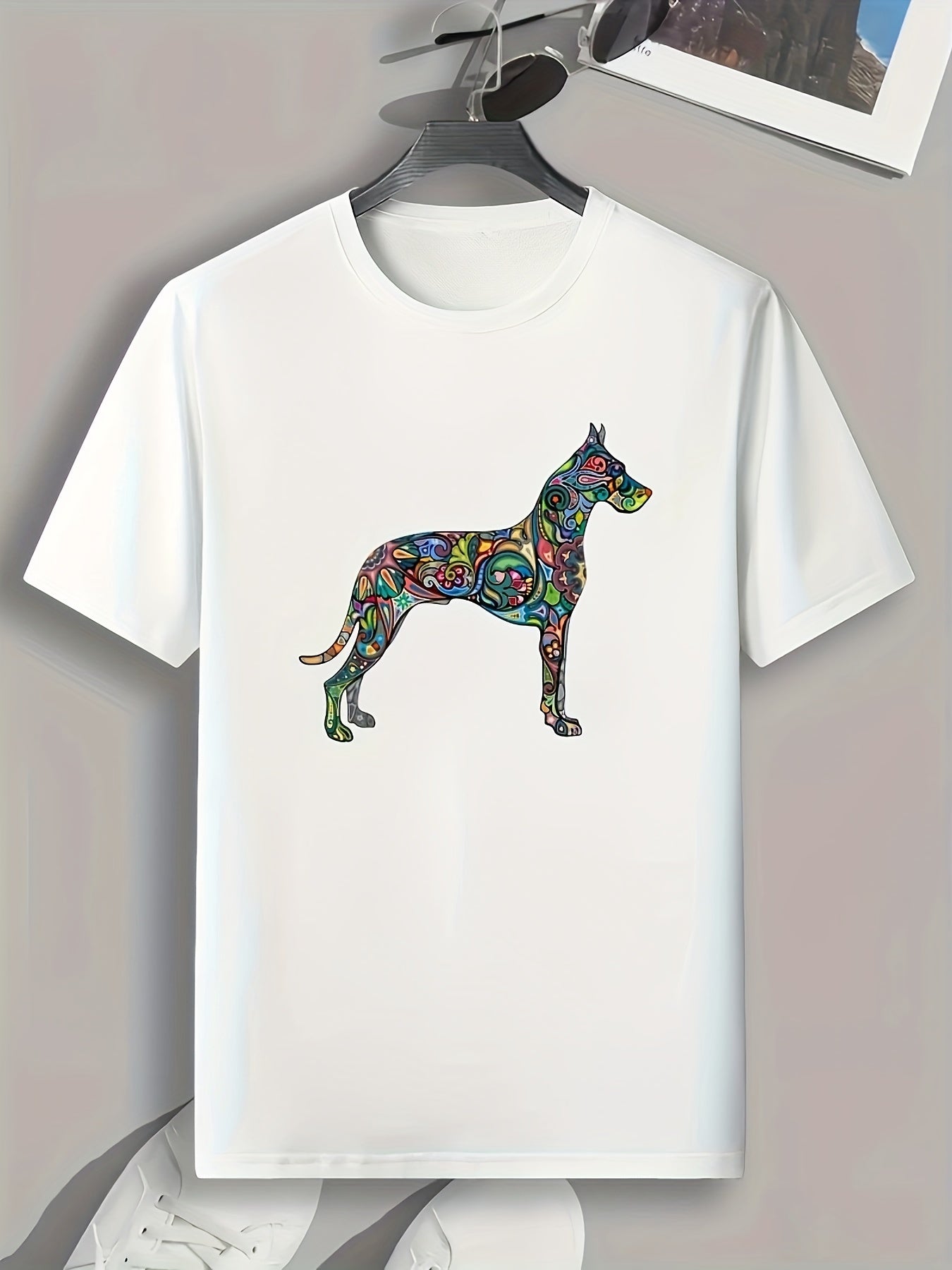 Colorful Horse Print Men's Graphic T shirt Casual Comfy Tees For Summer