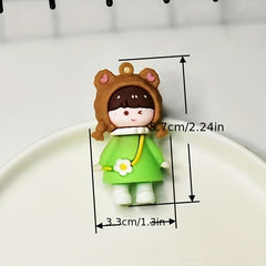 4pcs Doll Keychain Key Ring Purse Bag Pendant Car Key Pendant