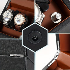 Dual Watch Winder Box for Men's and Women's Watches
