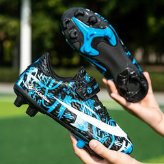 Unisex Kids Teen Soccer Cleats AG Shoes Hook And Loop Fastener