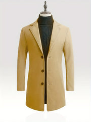 Men's Classic Trench Coat for Fall Winter Business
