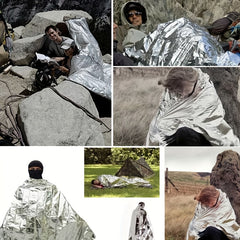 3pcs Emergency Blankets Outdoor Survival Gear Camping Supplies