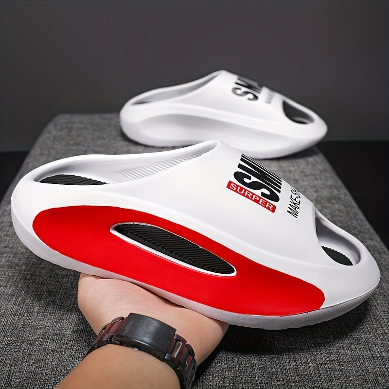 Men's Platform Slides Comfortable Non Slip Cloud Slippers