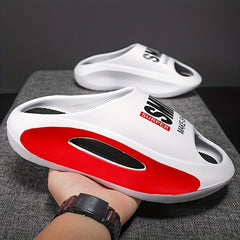 Men's Platform Slides Comfortable Non Slip Cloud Slippers