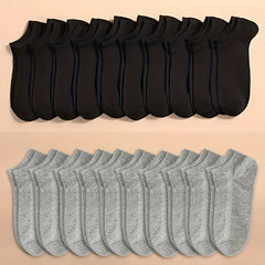 Soft Lightweight Ankle Socks Women's Stockings, Unisex 10-40 Pairs
