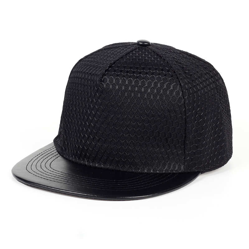 Men's Grid Baseball Cap Mesh Snapback Adjustable Hat