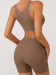 Seamless Lingerie Set Bra & High Waist Shorts Women's Underwear