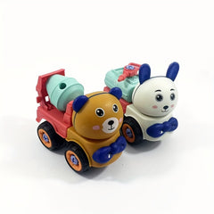 Kids DIY Engineering Car Toy Set - Sliding Mixer Transport Vehicle