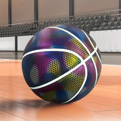No 7 Reflective PU Basketball for Competition and Training
