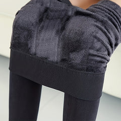 Fuzzy Thermal Footless Tights Plush Lined Leggings Women's Stockings