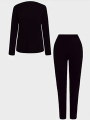Women's Plus Pumpkin & Letter Print Tee & Legging Outfits Set