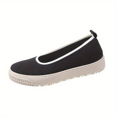 Breathable Knit Loafers Casual Slip On Platform Shoes