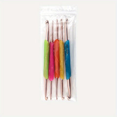 5pcs TPR Double Head Crochet Wool Knitting Tools Diy Metal Sweater Crochet