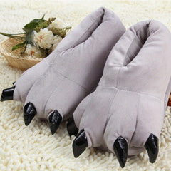 Men's Dino Claw Slippers With Fleece Indoor Warmth