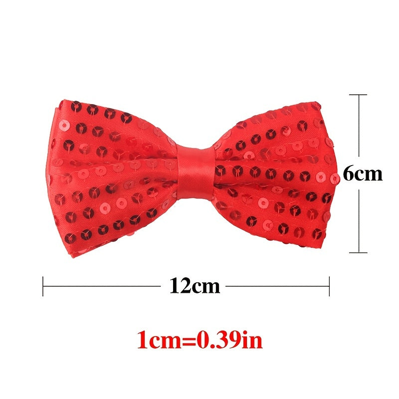 Sequin Bowtie For Women Solid Sparkle Bow Ties For Women