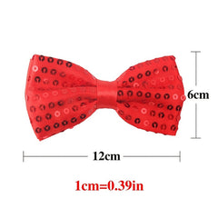 Sequin Bowtie For Women Solid Sparkle Bow Ties For Women