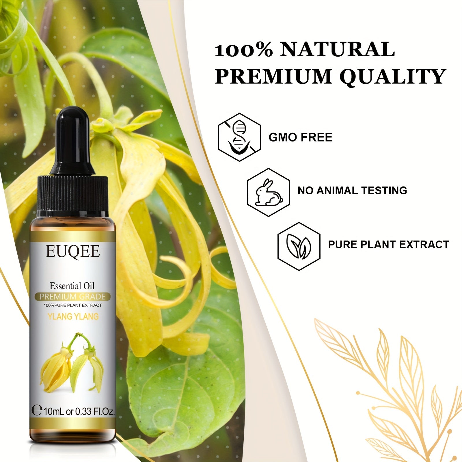 Ylang Ylang Essential Oil 10ml - Aromatherapy Massage Bath Sleep Relaxation