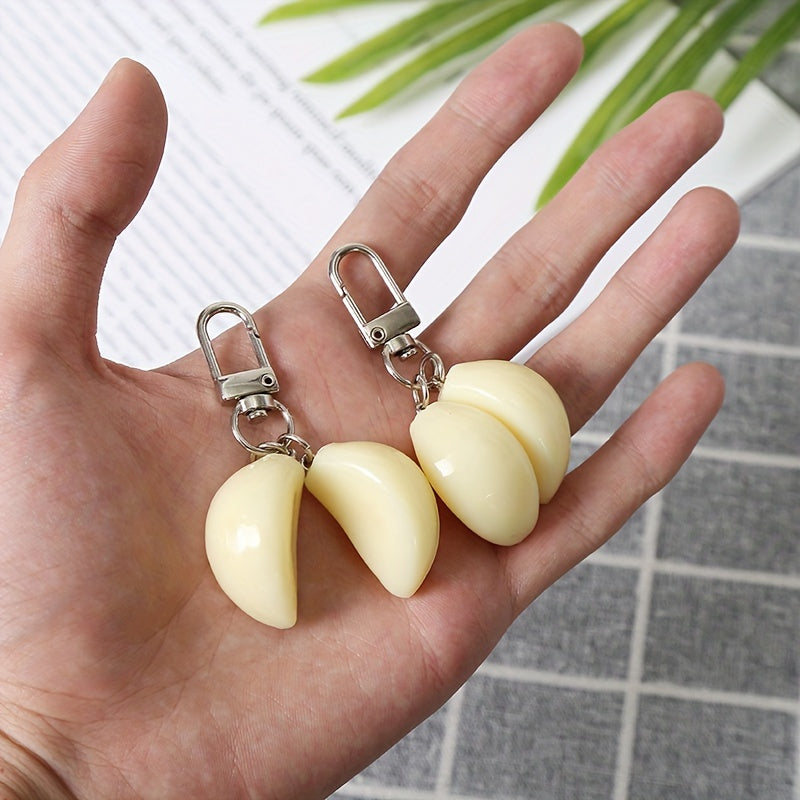 Creative Garlic Keychain Funny Food Pendant Ornament