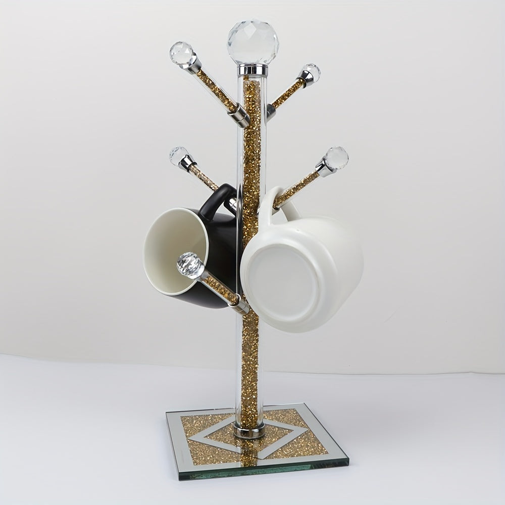 Countertop Cup Holder with 6 Hooks for Kitchen Organization