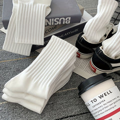 5 Pairs Comfy & Breathable Solid Socks for Women