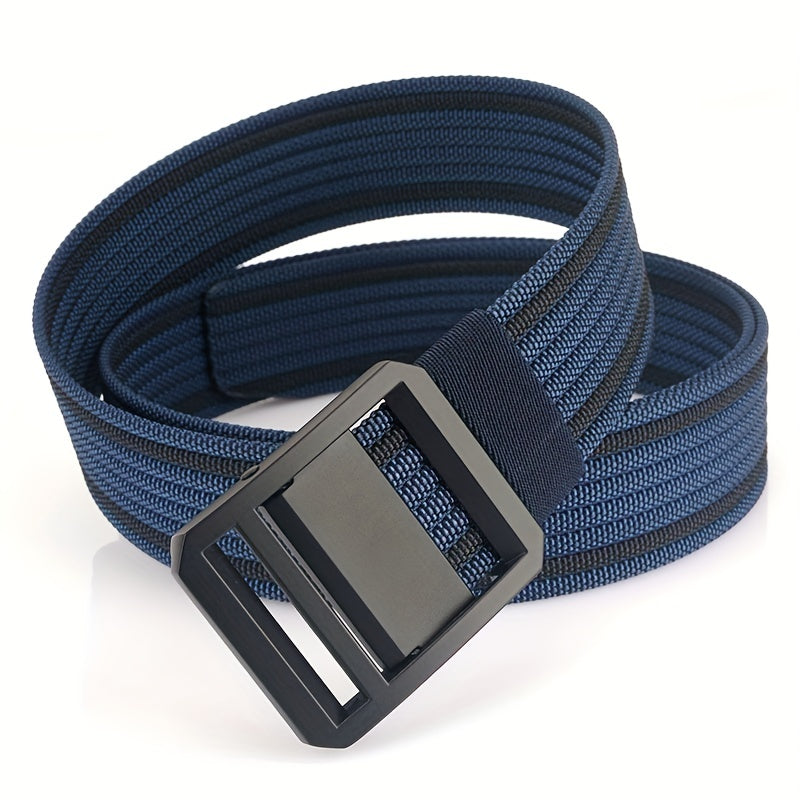 Men's Metal Buckle Nylon Braided Belt Casual Youth Belt