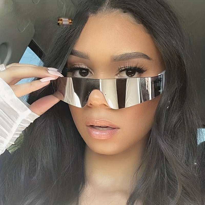 Y2K Mirror Lens Sunglasses UV400 Cyberpunk Style