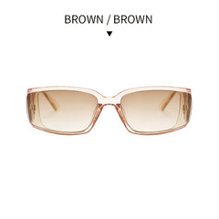 Boho Style Square Sunglasses Wide Temples Anti UV Sunscreen Glasses