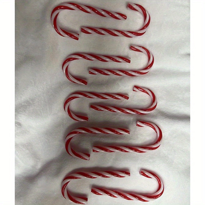 10PCS Candy Cane Xmas Ornaments Mint Candy Cane Christmas Tree Decoration