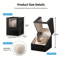 Single Watch Winder Box Quiet Japanese Motor Automatic Watch Turner Men Women
