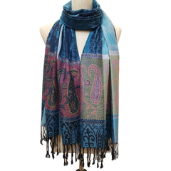 Vintage Cashew Print Scarf Polyester Scarves