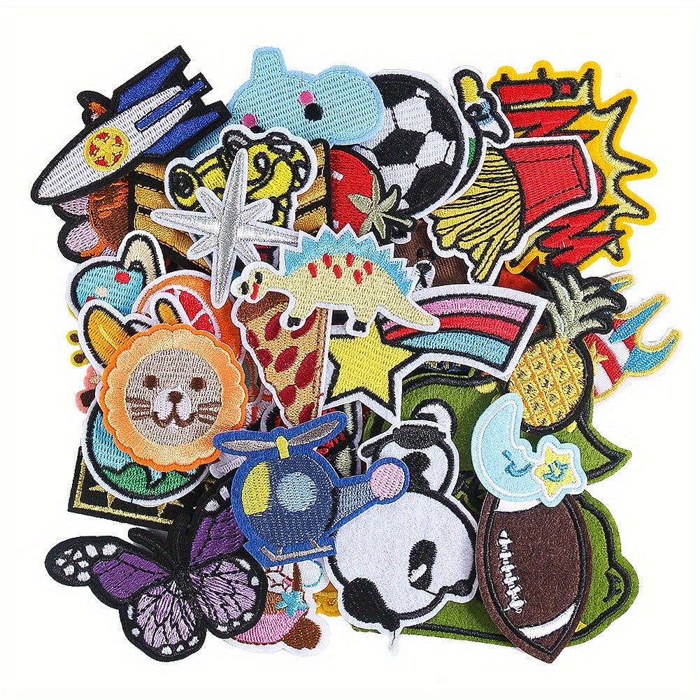 55pcs Embroidered Animal Patches for Jacket Hat Backpack Jeans