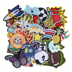 55pcs Embroidered Animal Patches for Jacket Hat Backpack Jeans