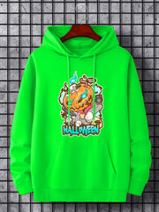 Anime Jack O Lantern Print Hoodie Men's Casual Graphic Pullover Hoodie
