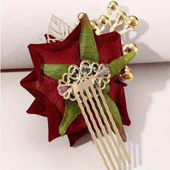 Rose Flower Hair Combs Bridal Tiaras Floral Headpiece Wedding Bride Accessories