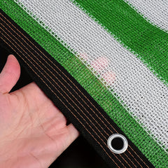 10m Dark Green Stripes Sunshade Net w/ Pull Rope