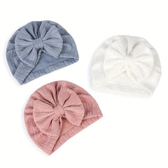 Soft & Comfy Bowknot Cap for Baby Bath Time