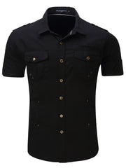 Men s Solid Casual Button Down Shirts - One Size Smaller