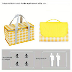 2pcs Sandproof Beach Mat & Picnic Storage Bag Set Waterproof