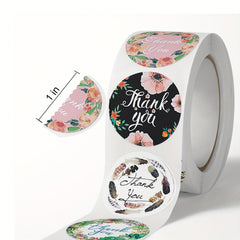 500pcs Thank You Sticker Round Labels Dragees Candy Bag Wedding Stickers