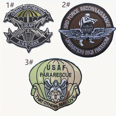 Airborne Series Patch Embroidered Morale Patches w/ Hook And Loop Fasteners