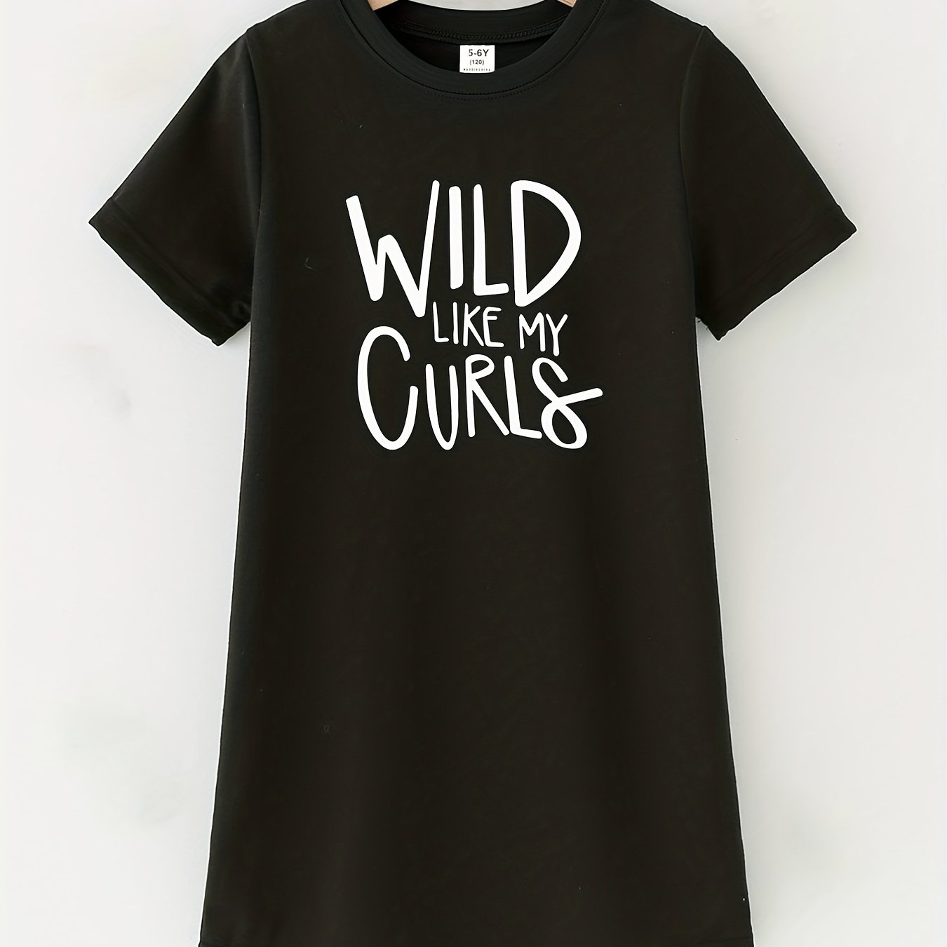Toddler Girls Wild Like My Curls T Shirt Dress