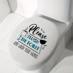 Funny Decorative Toilet Seat Decal Waterproof Self Adhesive Sticker